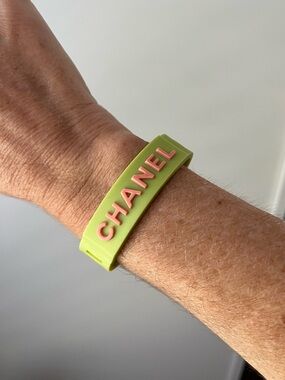Chanel Neon Rubber Bracelet